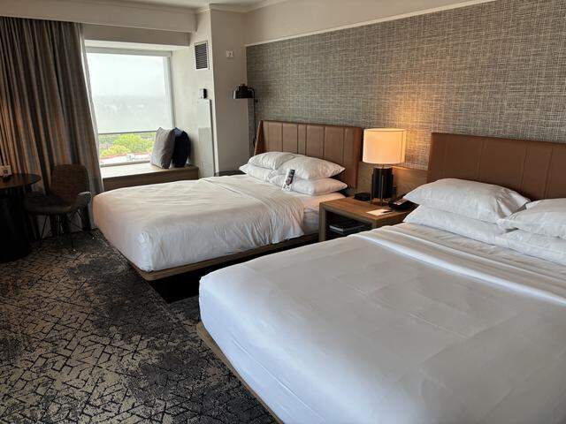 The Sheraton Grand Sacramento hotel, including this 14th floor room, was recently renovated at a cost of about $35 million.